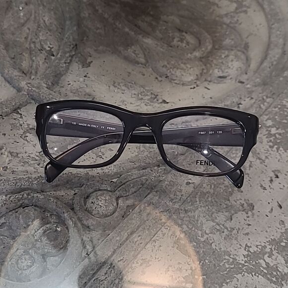 FENDI PERSCRIPTION GLASSES FRAMES BLACK F867 - Picture 1 of 9